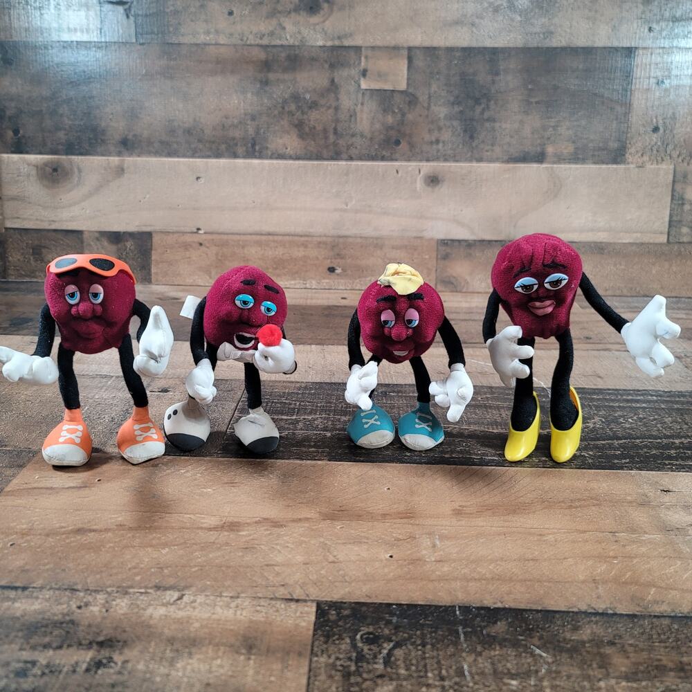 California Raisins 6" Plush Bendable Toy Figure 1988